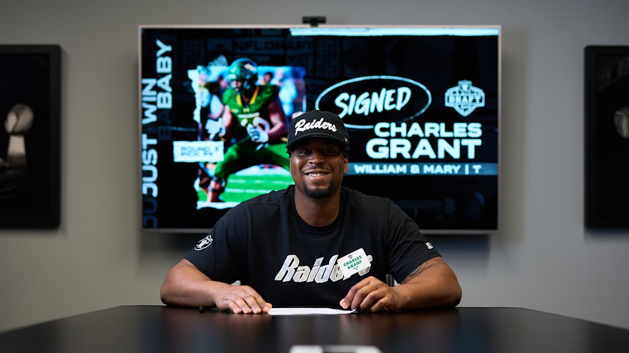 Raiders sign third-round pick T Charles Grant