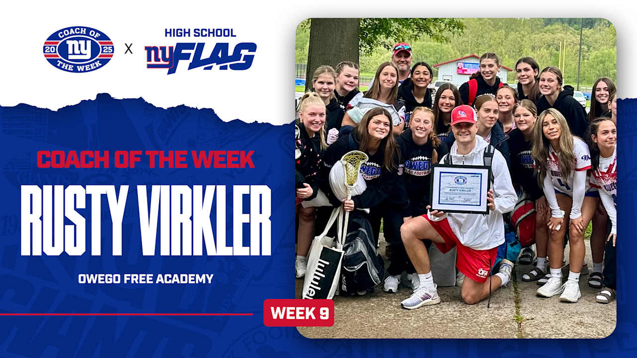 Giants name Owego's John 'Rusty' Virkler Flag Football Coach of the Week