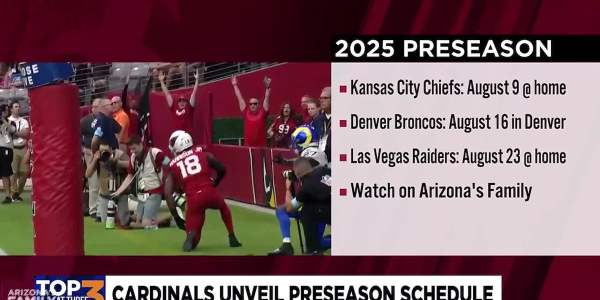Arizona Cardinals unveil preseason schedule