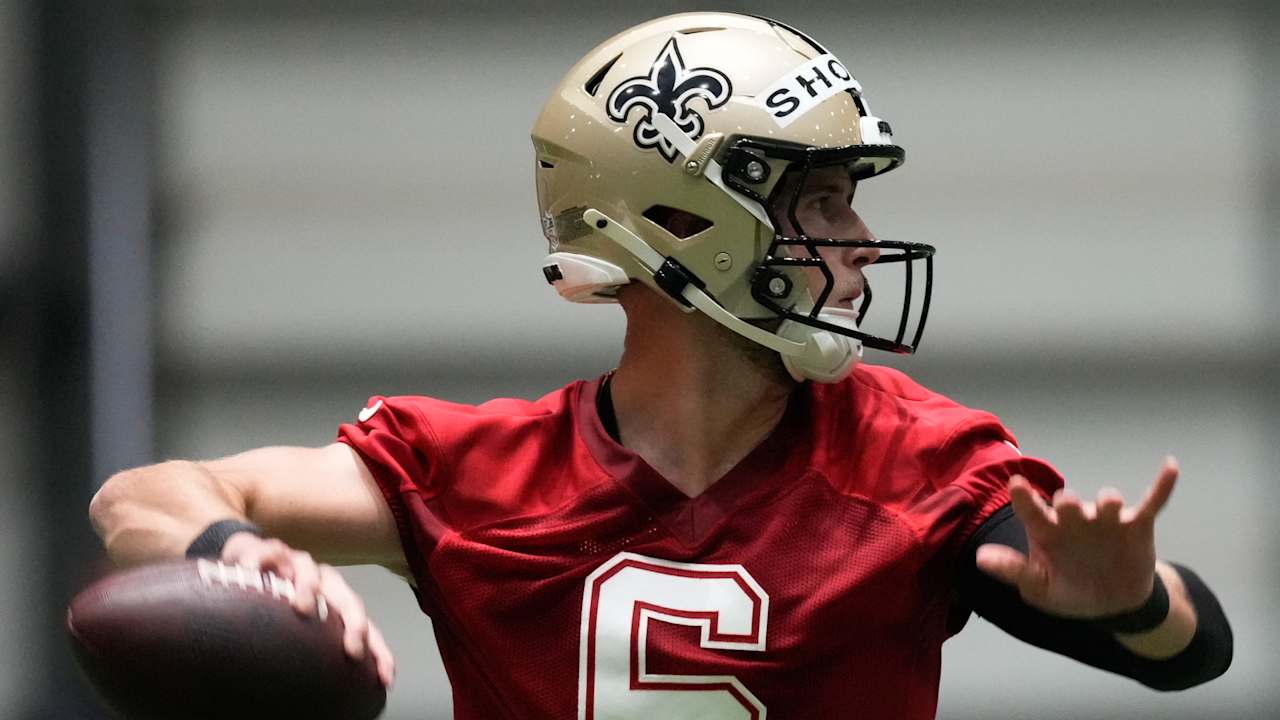New Orleans Saints rookie quarterback Tyler Shough even-keeled in wake of Derek Carr retirement