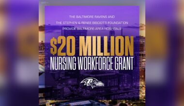 Ravens and Stephen & Renee Bisciotti Foundation Provide $20 Million Nursing Workforce Grant