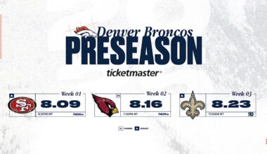 Broncos’ preseason schedule finalized, Denver to face San Francisco 49ers on Saturday, Aug. 9