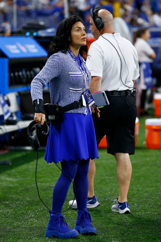Carlie Irsay-Gordon, Indianapolis Colts vice chair and co-owner, at an NFL game.
