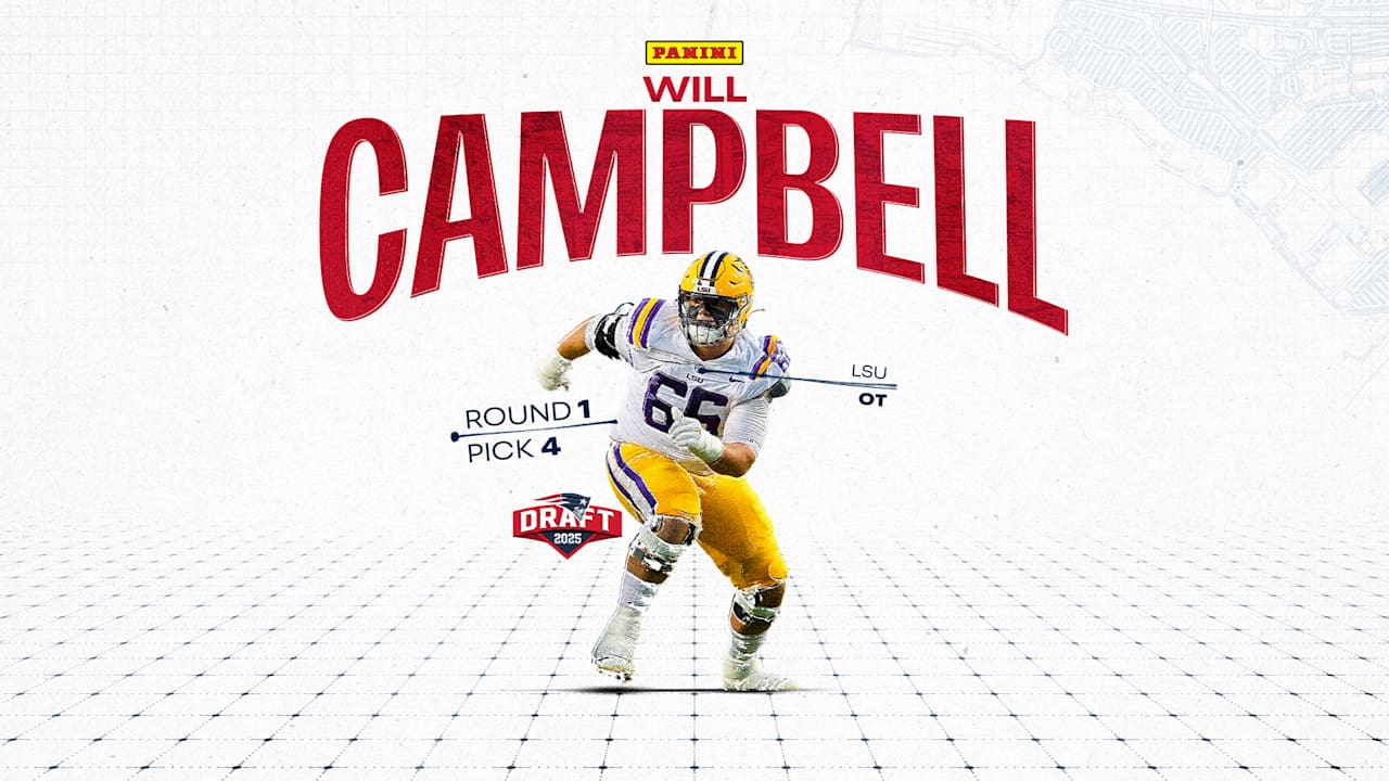 Patriots Select OT Will Campbell With the Fourth-Overall Pick in the 2025 NFL Draft
