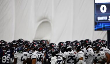 The offensive line, Offensive Coordinator Nick Caley and joint practices were key topics of disucssion on the first day of the Houston Texans OTAs.