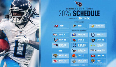 Tennessee Titans 2025 Schedule Notes
