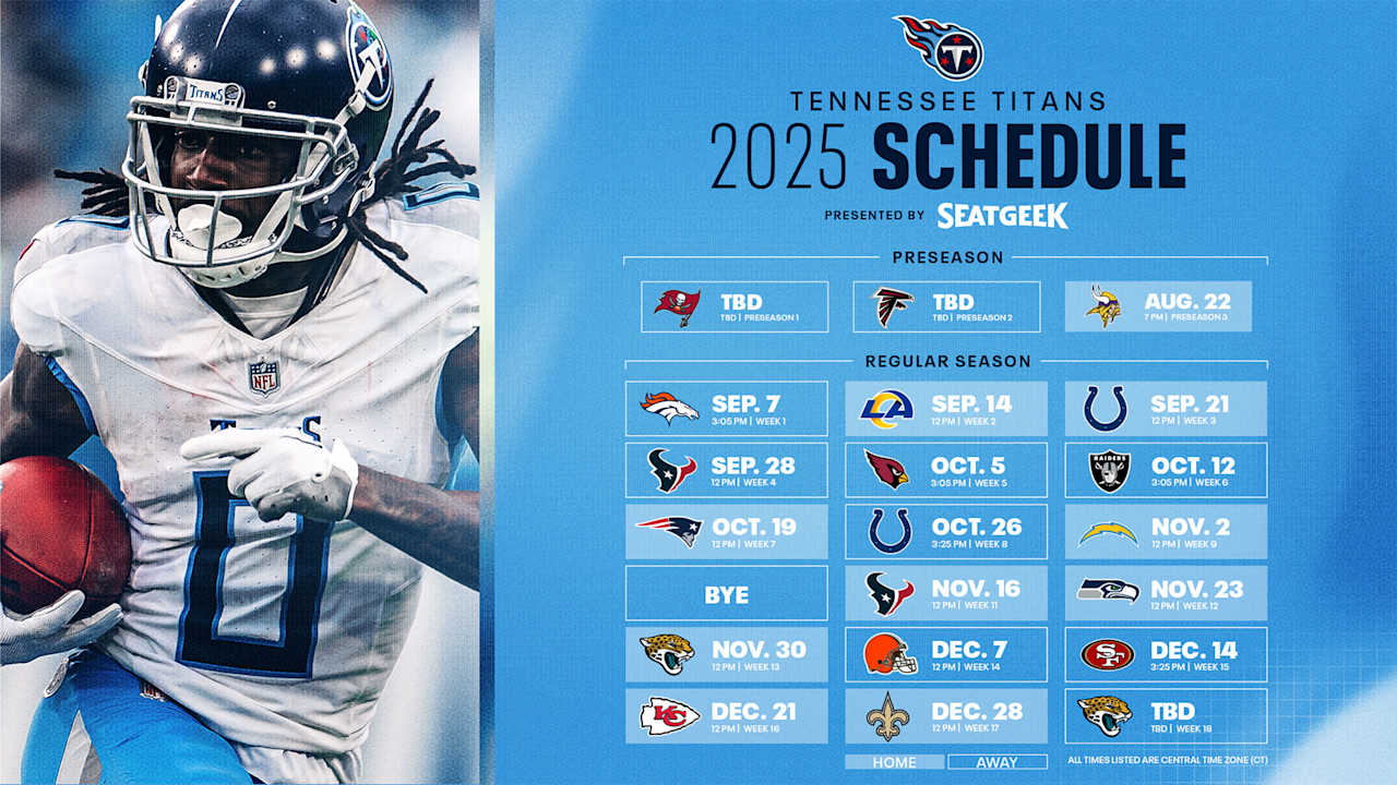 Tennessee Titans 2025 Schedule Notes