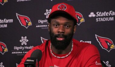 Arizona Cardinals pass rusher Josh Sweat...