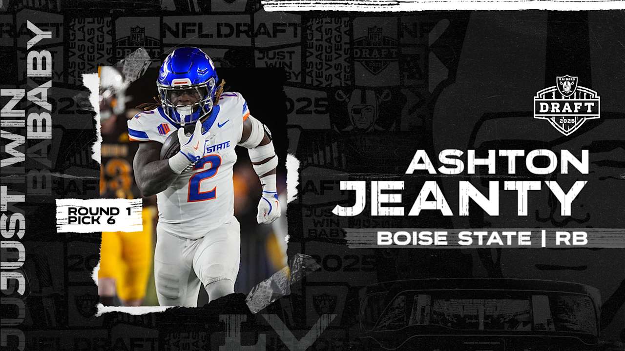 Raiders select Ashton Jeanty with the No. 6 overall pick in the 2025 NFL Draft