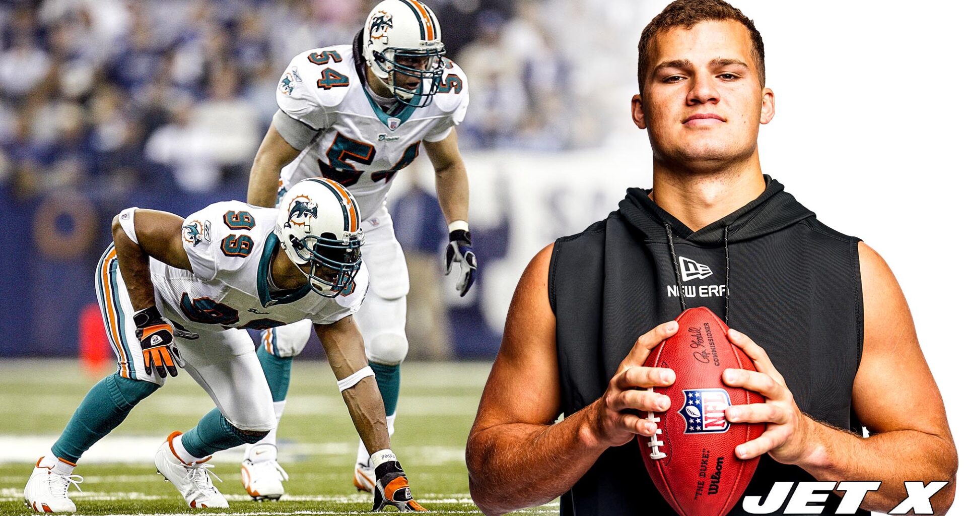 NY Jets' Mason Taylor forces Dolphins legend to embrace hilarity