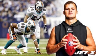 NY Jets' Mason Taylor forces Dolphins legend to embrace hilarity