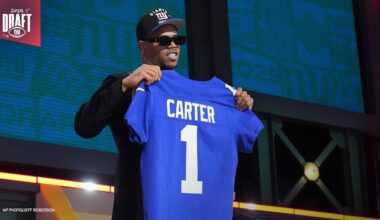 EDGE Abdul Carter, Penn State, Round 1, Pick 3