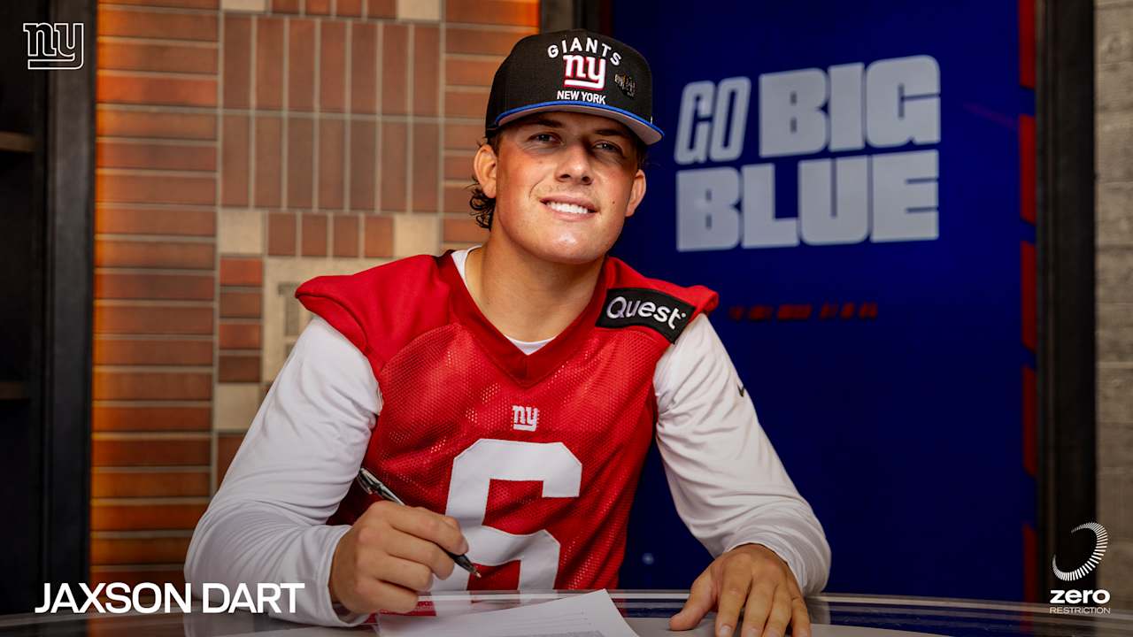 QB Jaxson Dart, No. 25 overall draft pick, signs rookie contract