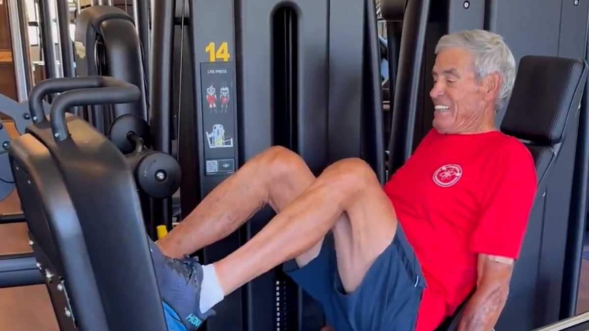 Jim Mora does impressive workout on 90th birthday