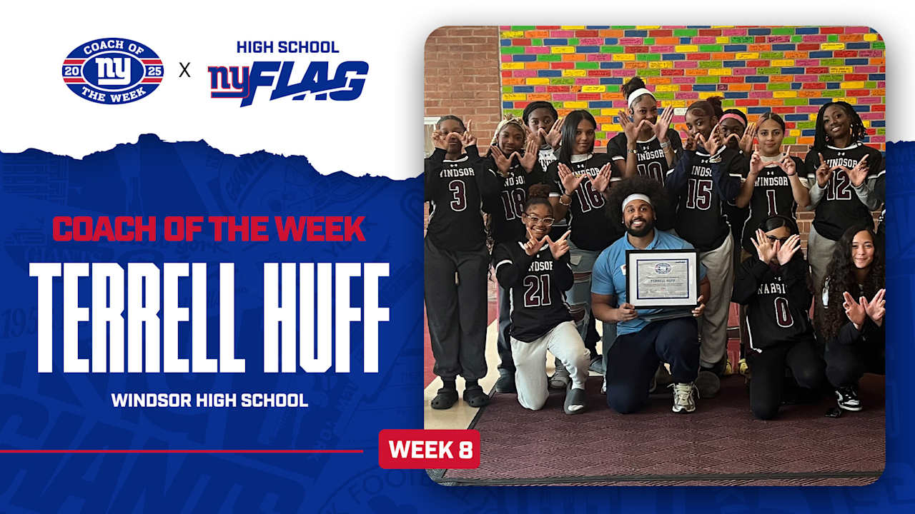 Giants name Windsor's Terrell Huff Flag Football Coach of the Week