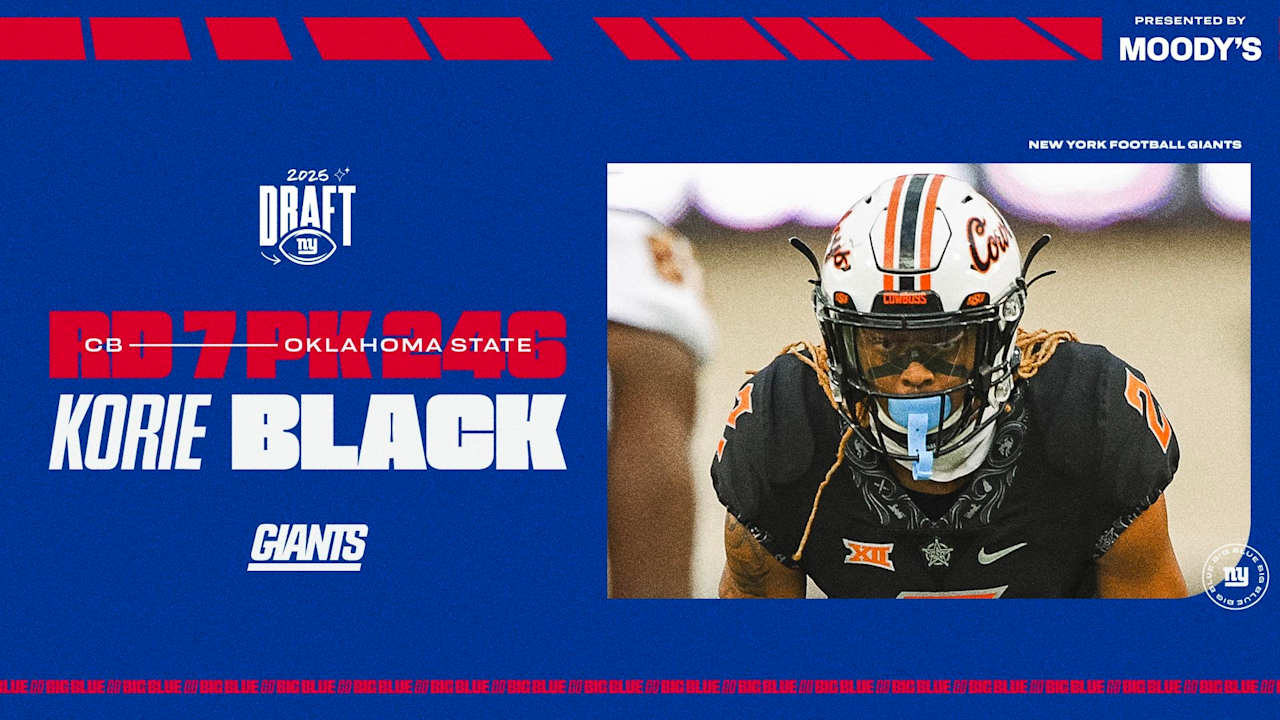 CB Korie Black, Oklahoma State, Round 7, Pick 246