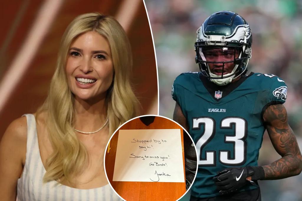 Ivanka Trump visits Philadelphia Eagles' locker room looking for Eli Ricks who called her beautiful