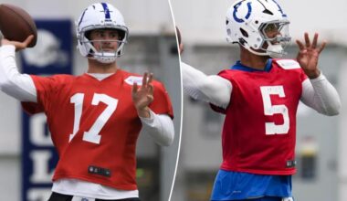 Daniel Jones off to strong start in Anthony Richardson QB battle