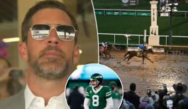 Aaron Rodgers takes in 2025 Kentucky Derby