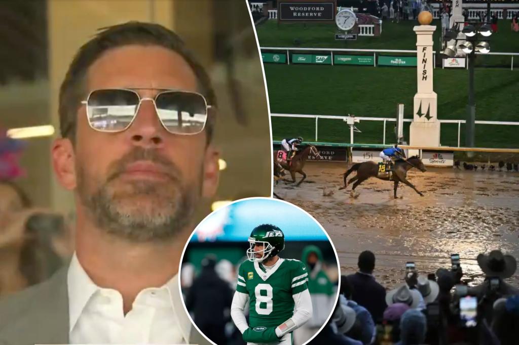 Aaron Rodgers takes in 2025 Kentucky Derby