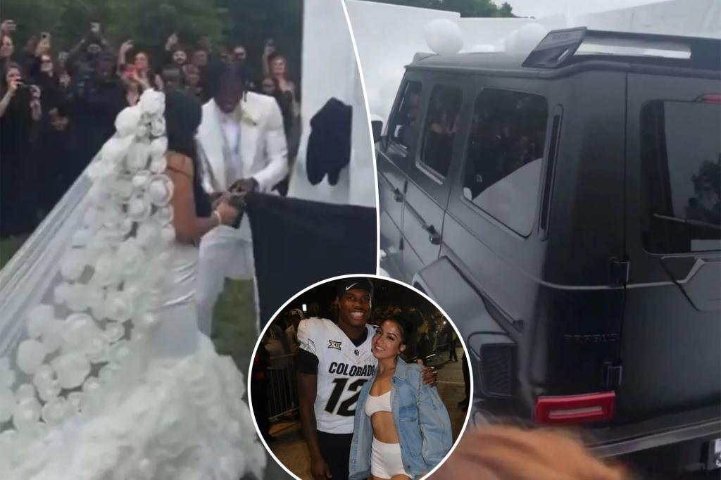 Jaguars' Travis Hunter marries Leanna Lenee in stunning wedding