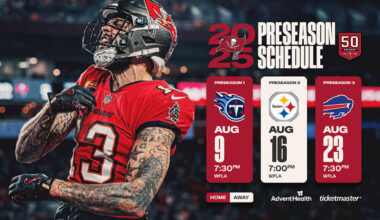 Tampa Bay Buccaneers' 2025 Preseason Home Games Set for Saturdays