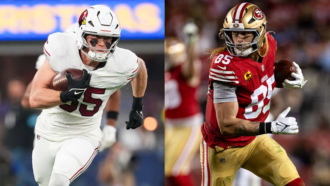 Cardinals' Trey McBride pulling for everyone to keep 'jumping each other' in TE money after George Kittle surpasses him