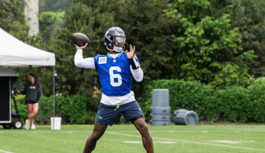Jalen Milroe Seattle Seahawks rookie minicamp...