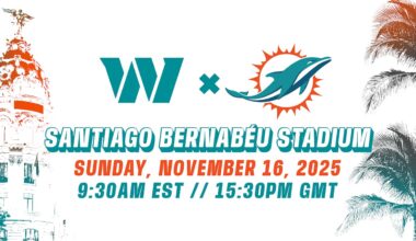 Washington Commanders Selected to Play Against Miami Dolphins in First NFL Spain Game