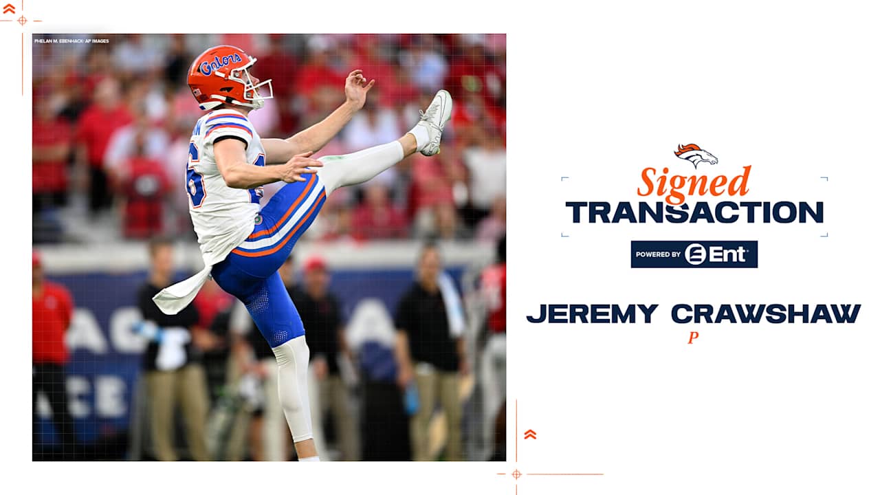 Broncos P Jeremy Crawshaw signs rookie contract