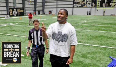 Saints linebacker Anfernee Orji serves as honorary captain at Louisiana Girls Flag Football Semifinals