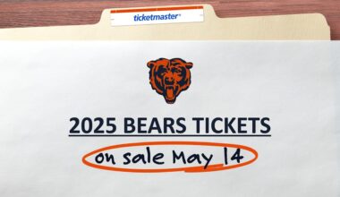Chicago Bears to reveal 2025 schedule, single-game ticket and suite sales on May 14