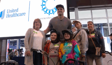 New England foster youth surprised with new bicycles, with the help of some Patriots players