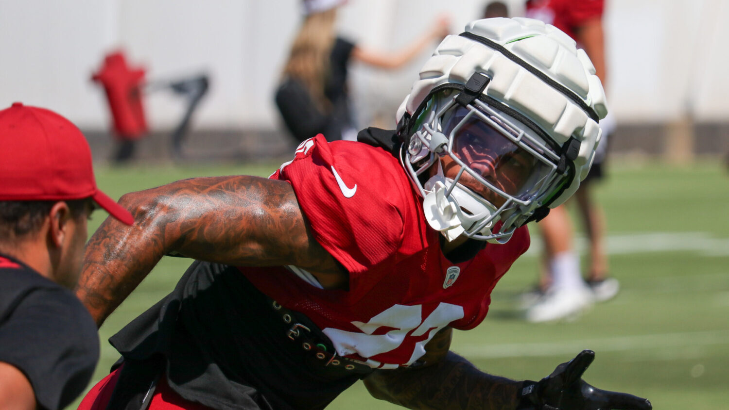 Arizona Cardinals CB Sean Murphy-Bunting runs through practice drills...