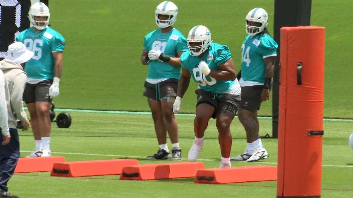 Dolphins rookies take part in first practice at mini-camp