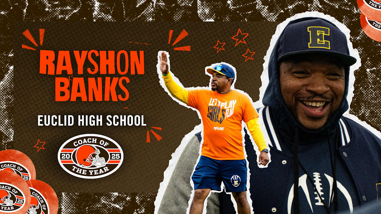 Rayshon Banks named the 2025 Cleveland Browns Girls Flag Coach of the Year