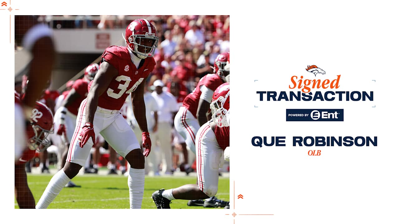 Broncos OLB Que Robinson signs rookie contract