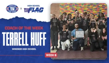 New York Giants name Windsor's Terrell Huff Flag Football Coach of the Week