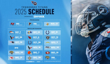 Tennessee Titans Release 2025 Schedule