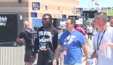 Brett Veach, Rashee Rice attend NASCAR race at Kansas Speedway