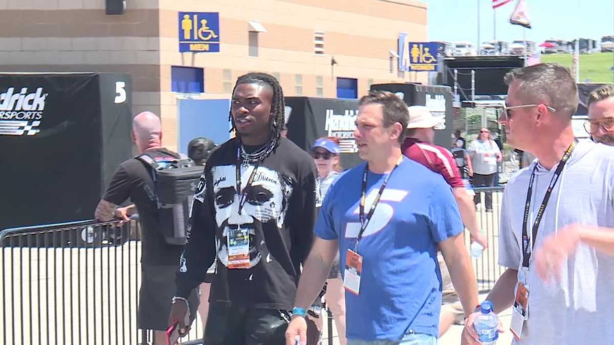 Brett Veach, Rashee Rice attend NASCAR race at Kansas Speedway