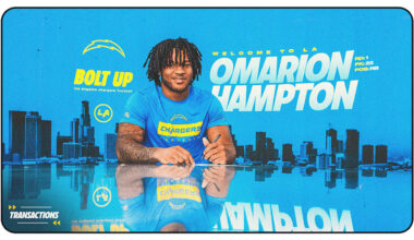 Los Angeles Chargers Sign Omarion Hampton