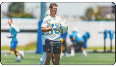 Justin Herbert & Ladd McConkey Show Off Rapport at Chargers 1st OTA Practice