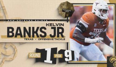 T Kelvin Banks Jr., Texas, Round 1, Pick 9