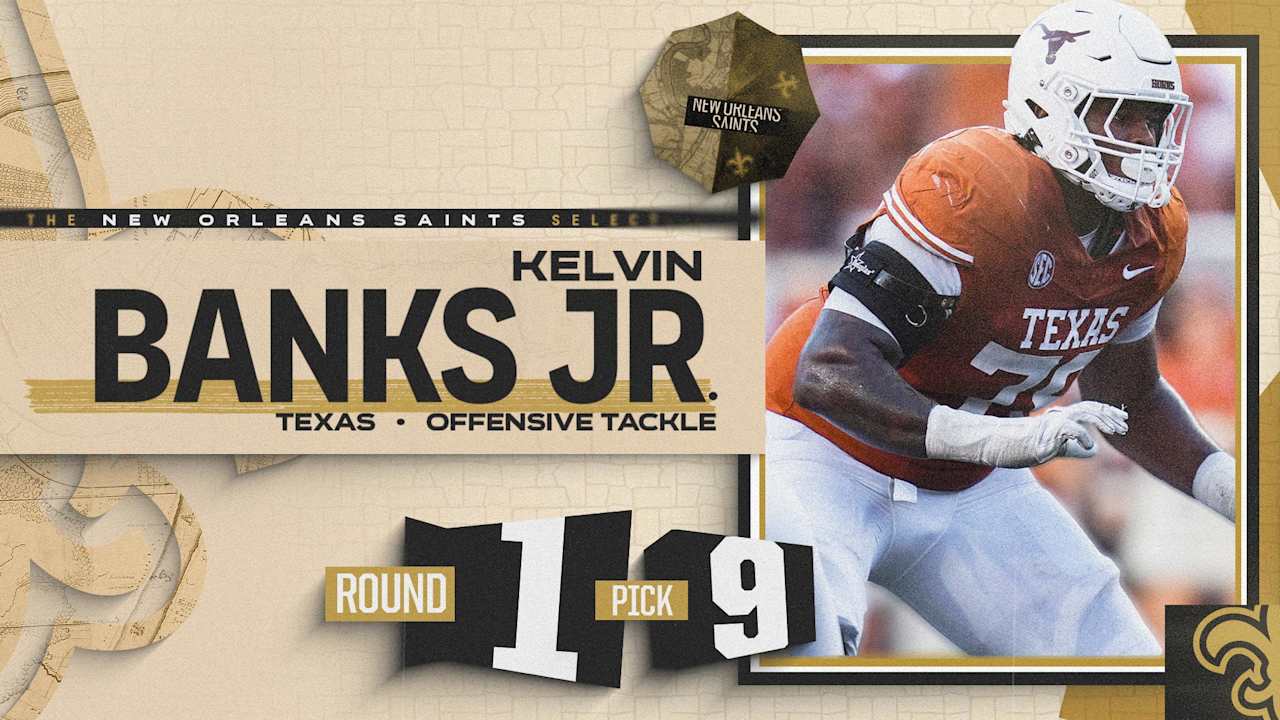 T Kelvin Banks Jr., Texas, Round 1, Pick 9