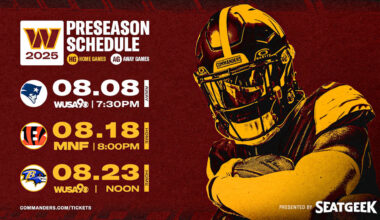 Commanders finalize 2025 preseason