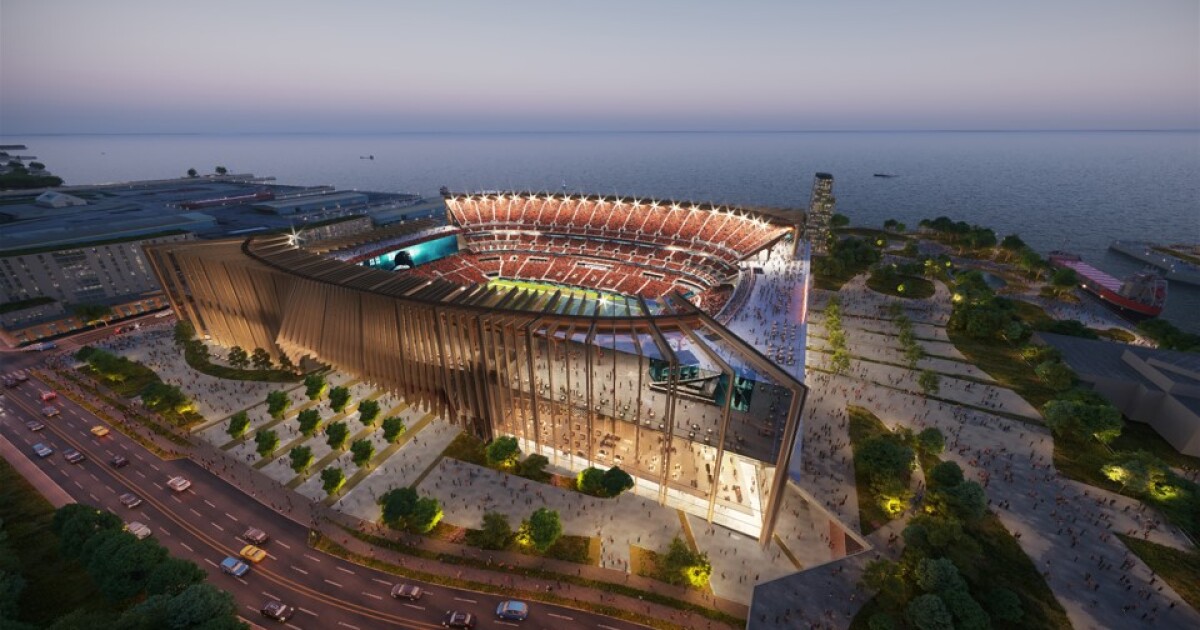 After leak, Browns release image of shelved lakefront stadium renovation plans