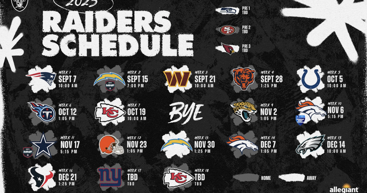 Las Vegas Raiders ready for three prime-time games