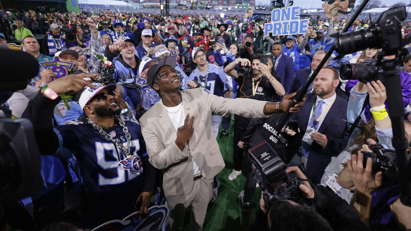 Cam Ward goes No. 1 overall in NFL draft as Titans get their QB