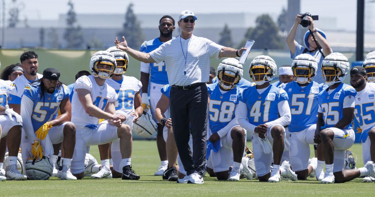 Jim Harbaugh taking a new approach to evaluating Chargers rookies